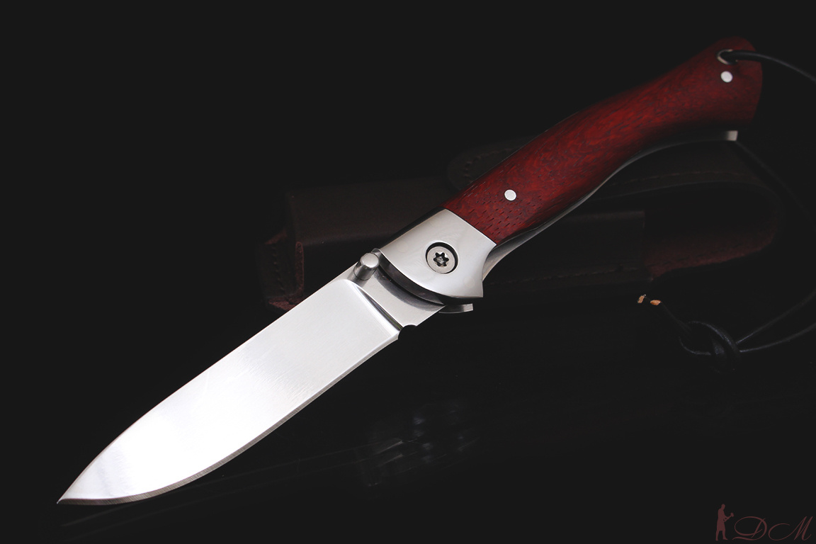 Нож Легионер 2 Клинок Bohler N690. Больстер нержавеющая сталь. Рукоять дерево Падук.
