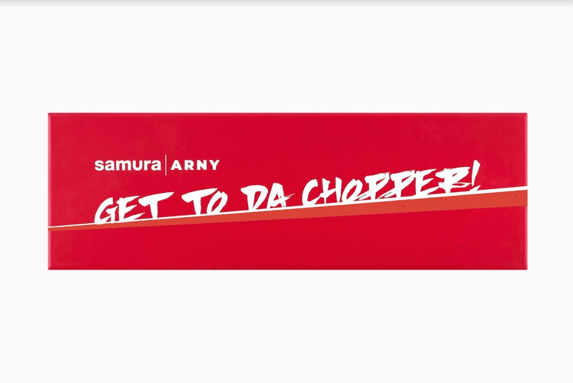 SNY-0040C Азиатский кухонный топорик Samura ARNY 209 мм, ТЭП коралловый, AUS-8