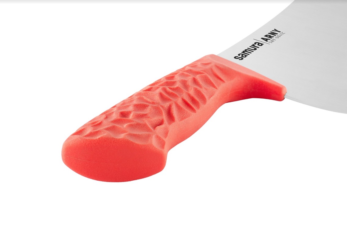 SNY-0041C Кухонный топорик Модерн Samura ARNY 208 мм, ТЭП коралловый, AUS-8