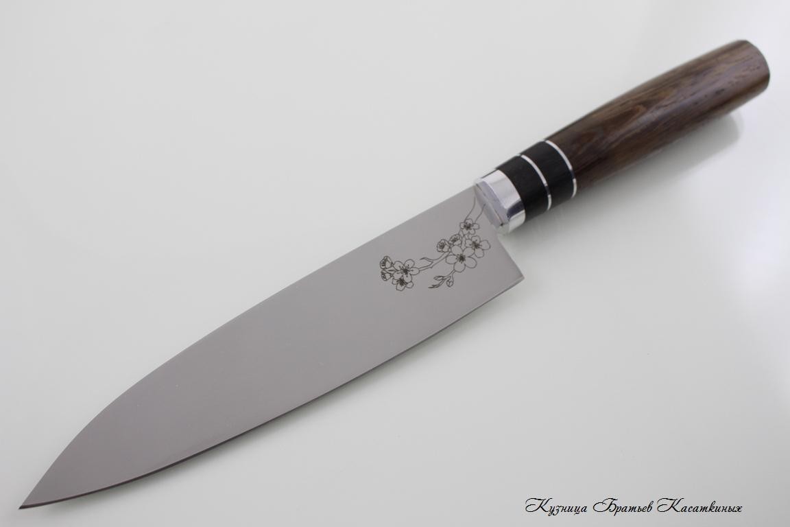 Набор кухонных ножей Samurai сталь 95х18. Рукоять дерево Венге.