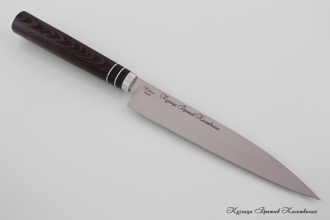 Набор кухонных ножей Samurai кованая сталь 95х18. Рукоять дерево Венге.