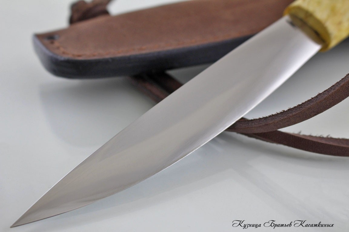 Северный нож средний БЫHAХ 65х13. Рукоять карельская береза.