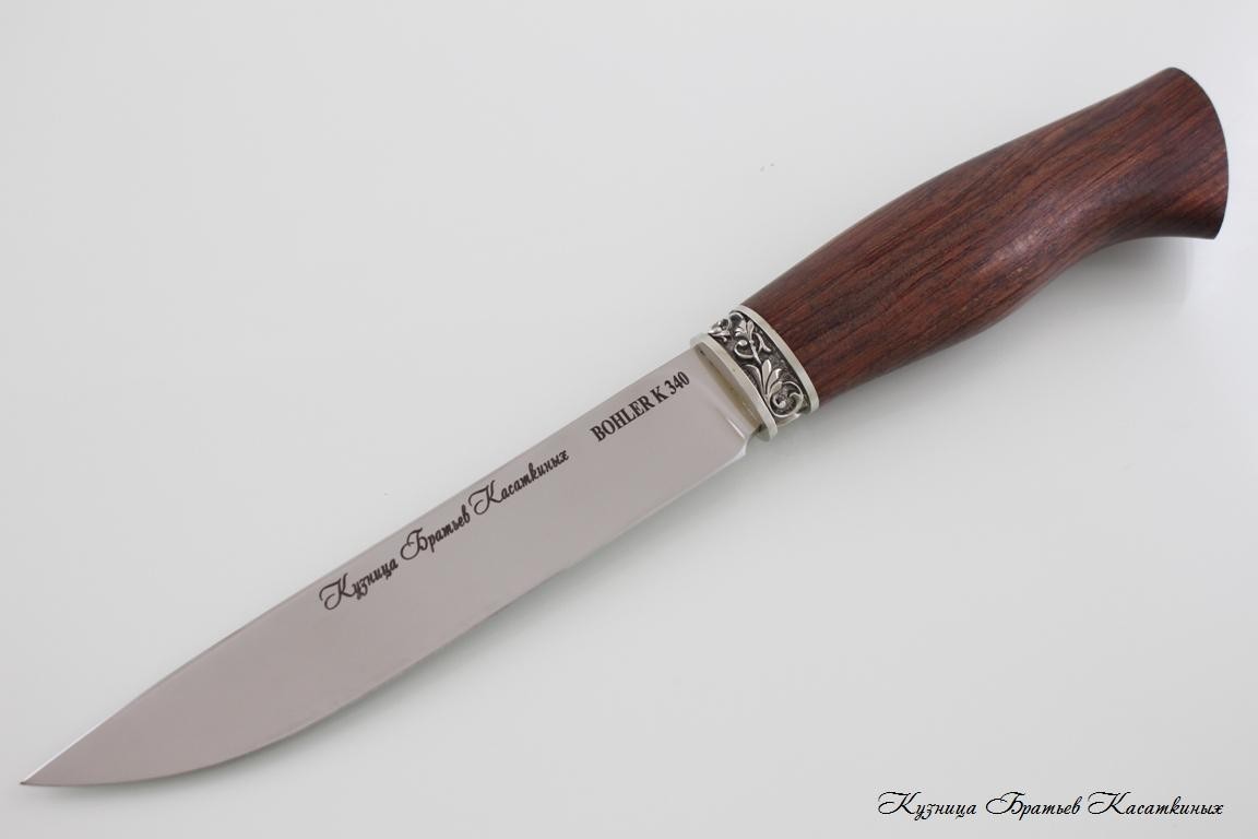 Нож Лиса сталь Bohler k 340. Рукоять Бубинга Помеле.