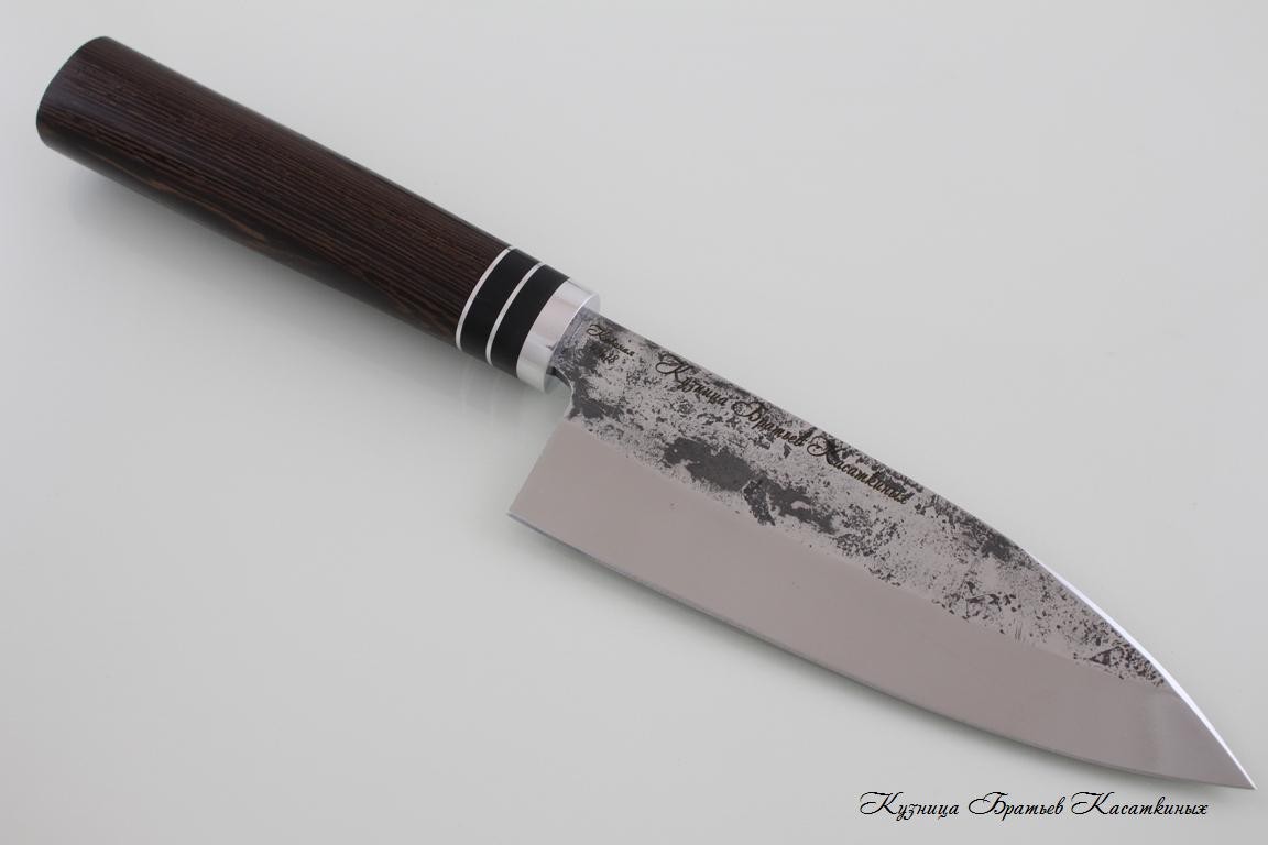 Набор кухонных ножей Samurai кованая сталь 95х18. Рукоять дерево Венге.