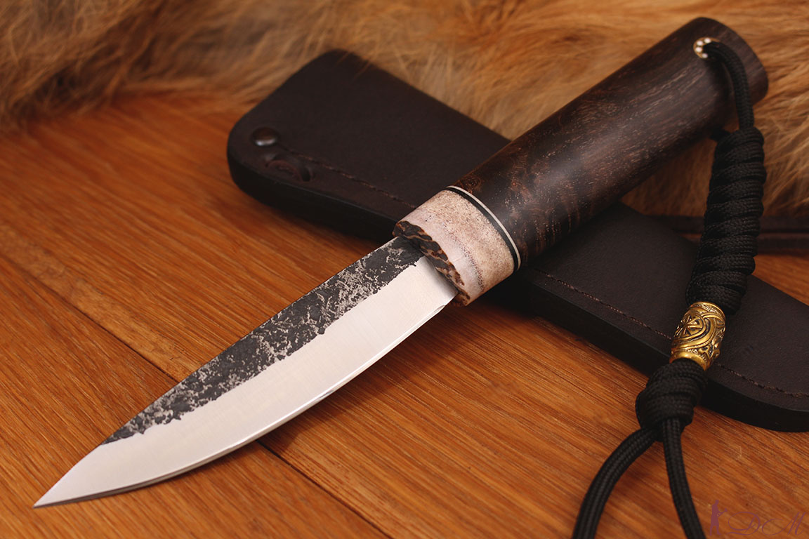 Северный нож малый БЫHЫЧЧА Bohler K340, рукоять карельская береза.