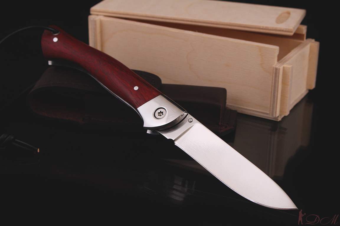 Нож Легионер 2 Клинок Bohler N690. Больстер нержавеющая сталь. Рукоять дерево Падук.