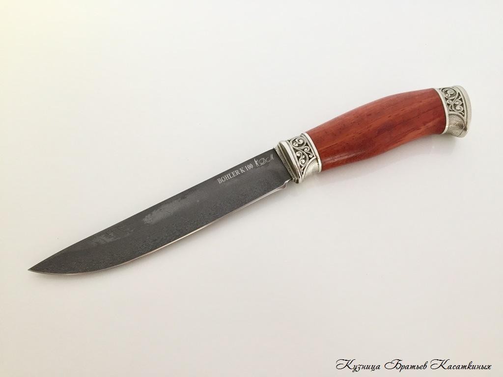 Нож Лиса Bohler К 100. Рукоять дерево Падук.