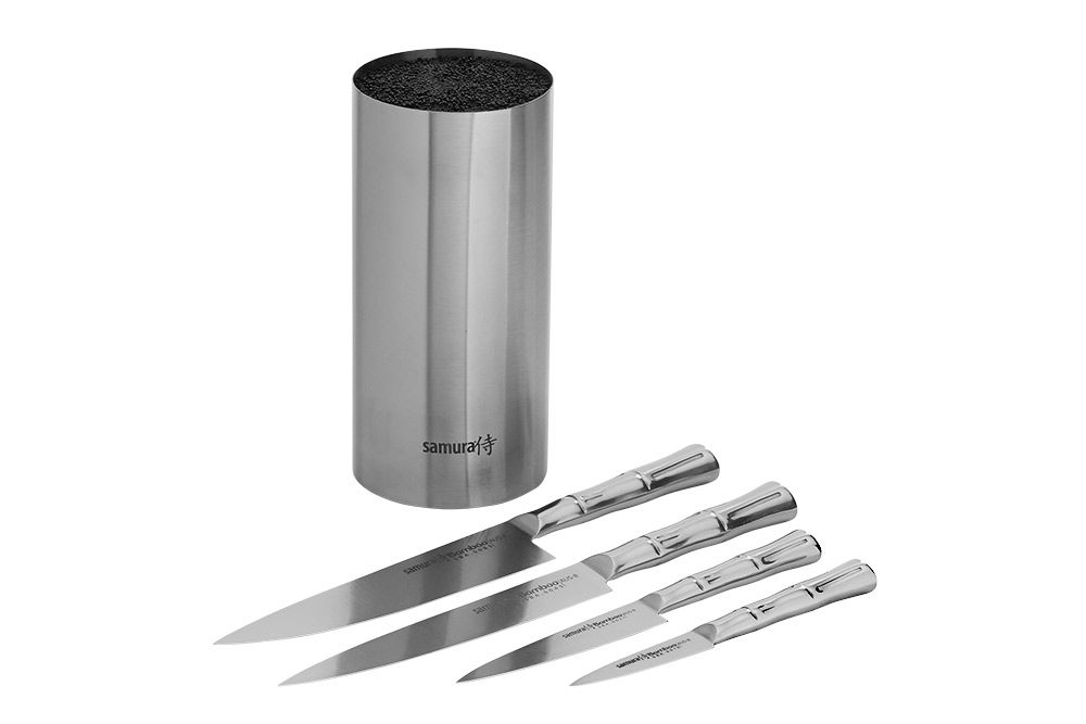 SBA-05 Набор из 4 ножей и подставки Samura Bamboo в подарочной коробке