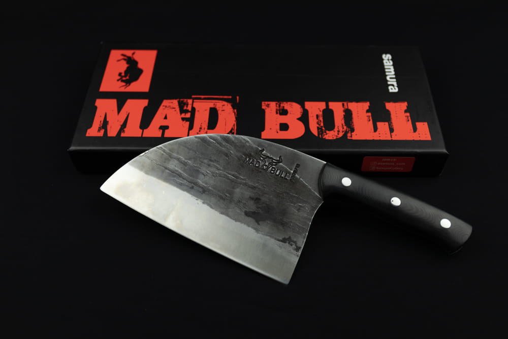 SMB-0040B Топорик кухонный Samura MAD BULL 180 мм, G-10 чёрный