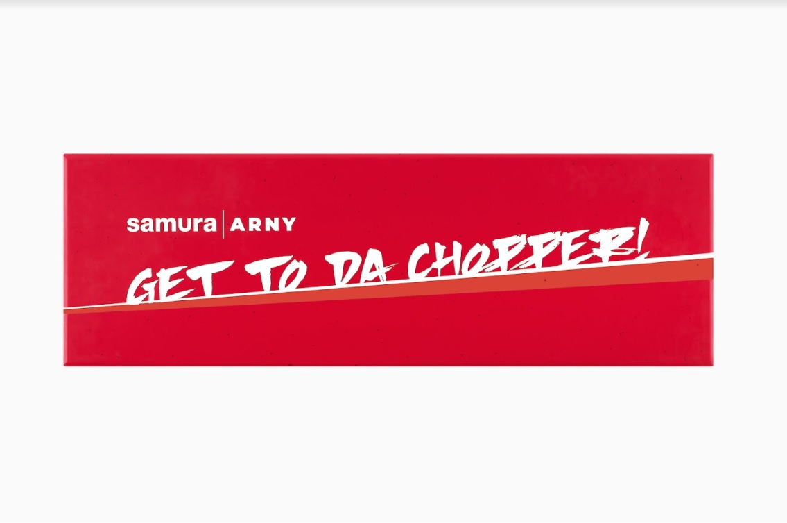 SNY-0041C Кухонный топорик Модерн Samura ARNY 208 мм, ТЭП коралловый, AUS-8