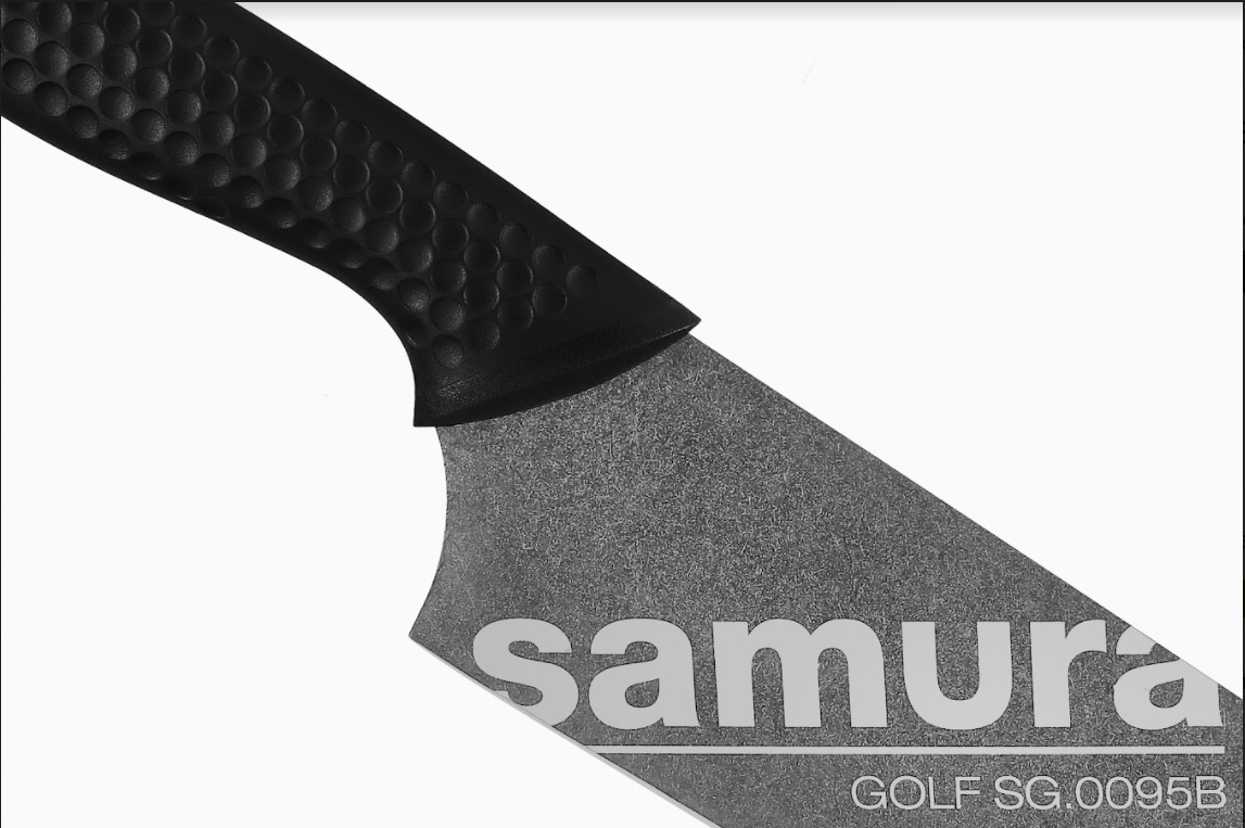 SG-0095B Нож кухонный Samura GOLF Stonewash Сантоку 180 мм, AUS-8