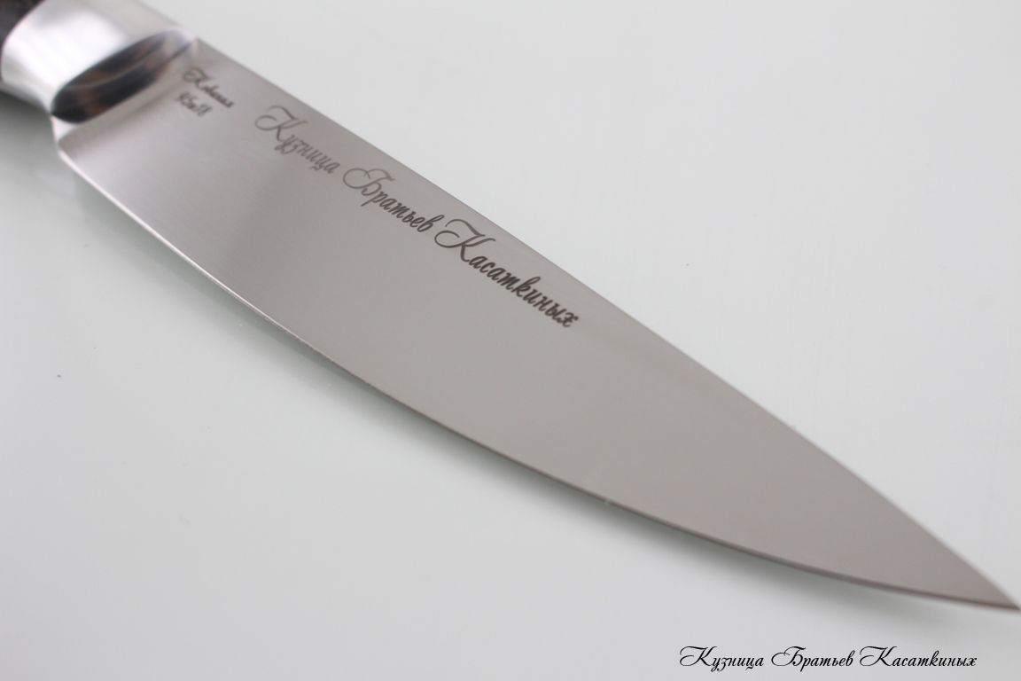 Кухонный нож серии Рататуй 130мм (Эл.ковки). Сталь 95х18. Рукоять дерево Венге.